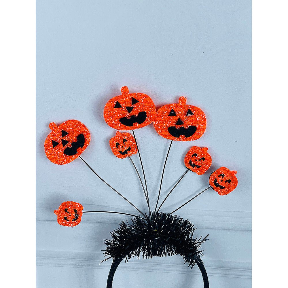 Spooky Pumpkin Bouncy Springed Hairband accessory for Halloween Party - Little Surprise BoxSpooky Pumpkin Bouncy Springed Hairband accessory for Halloween Party