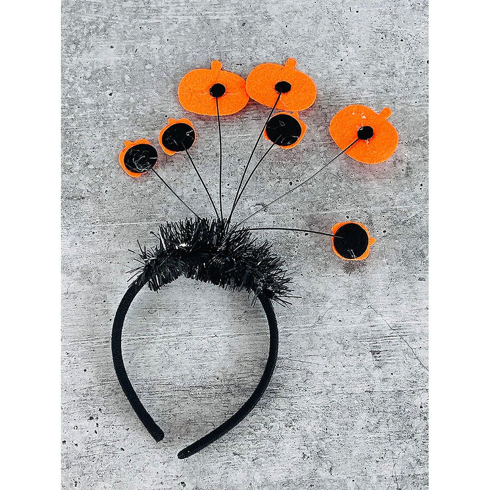 Spooky Pumpkin Bouncy Springed Hairband accessory for Halloween Party - Little Surprise BoxSpooky Pumpkin Bouncy Springed Hairband accessory for Halloween Party