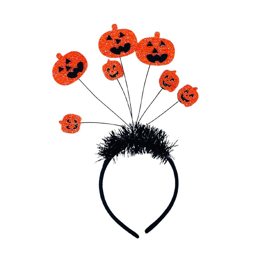 Spooky Pumpkin Bouncy Springed Hairband accessory for Halloween Party - Little Surprise BoxSpooky Pumpkin Bouncy Springed Hairband accessory for Halloween Party