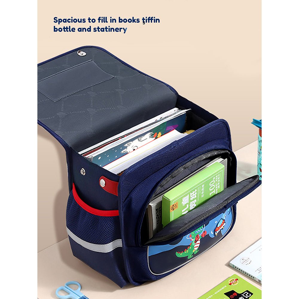 Square shape 3d Tail Dino Space theme School Backpack for Kids - Little Surprise BoxSquare shape 3d Tail Dino Space theme School Backpack for Kids