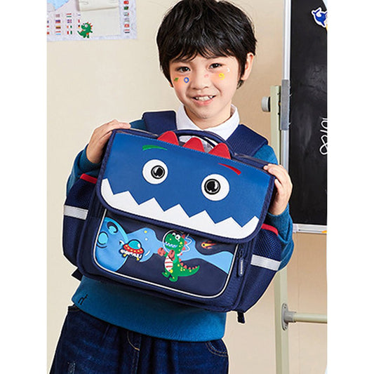 Square shape 3d Tail Dino Space theme School Backpack for Kids - Little Surprise BoxSquare shape 3d Tail Dino Space theme School Backpack for Kids