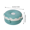 Teal Donut Medium Size, Stainless Steel Lunch Box, 300ml - Little Surprise BoxTeal Donut Medium Size, Stainless Steel Lunch Box, 300ml