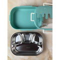 Teal Icecream Drip Big Size Stainless Steel Lunch Box, 1300ml - Little Surprise BoxTeal Icecream Drip Big Size Stainless Steel Lunch Box, 1300ml