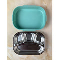 Teal Icecream Drip Big Size Stainless Steel Lunch Box, 1300ml - Little Surprise BoxTeal Icecream Drip Big Size Stainless Steel Lunch Box, 1300ml