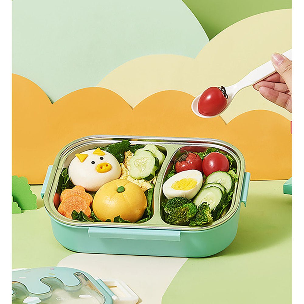 Teal Icecream Drip Big Size Stainless Steel Lunch Box, 1300ml - Little Surprise BoxTeal Icecream Drip Big Size Stainless Steel Lunch Box, 1300ml