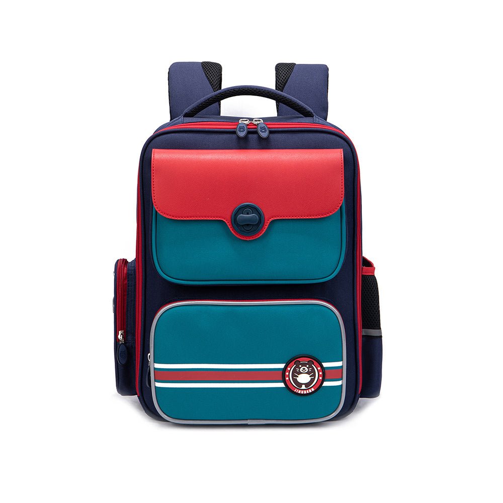 Teal with Red Flap Ergonomic Anti gravity Shock absorption School Backpack for Kids - Little Surprise BoxTeal with Red Flap Ergonomic Anti gravity Shock absorption School Backpack for Kids