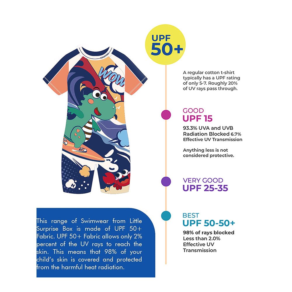 The Wow Dino Swimwear for Kids and Toddlers with UPF 50+ - Little Surprise BoxThe Wow Dino Swimwear for Kids and Toddlers with UPF 50+