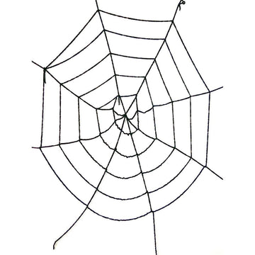 Thick 4 feet Black Spider web for Halloween Décor - Little Surprise BoxThick 4 feet Black Spider web for Halloween Décor