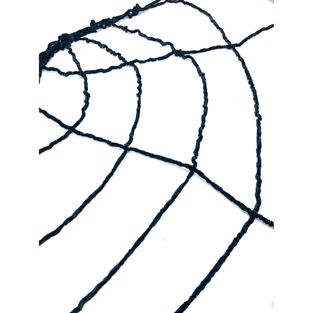 Thick 4 feet Black Spider web for Halloween Décor - Little Surprise BoxThick 4 feet Black Spider web for Halloween Décor