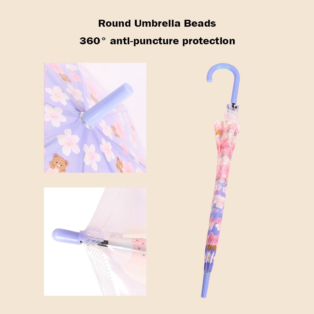 Transparent Purple Bunny Umbrella for Kids - Little Surprise BoxTransparent Purple Bunny Umbrella for Kids