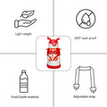 White Lucky Dragon theme Kids Water Bottle, 500ml - Little Surprise BoxWhite Lucky Dragon theme Kids Water Bottle, 500ml