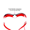 X Factor Red & Black UV protected Unisex Swimming Goggles with attached Ear Plugs for Teens - Little Surprise BoxX Factor Red & Black UV protected Unisex Swimming Goggles with attached Ear Plugs for Teens