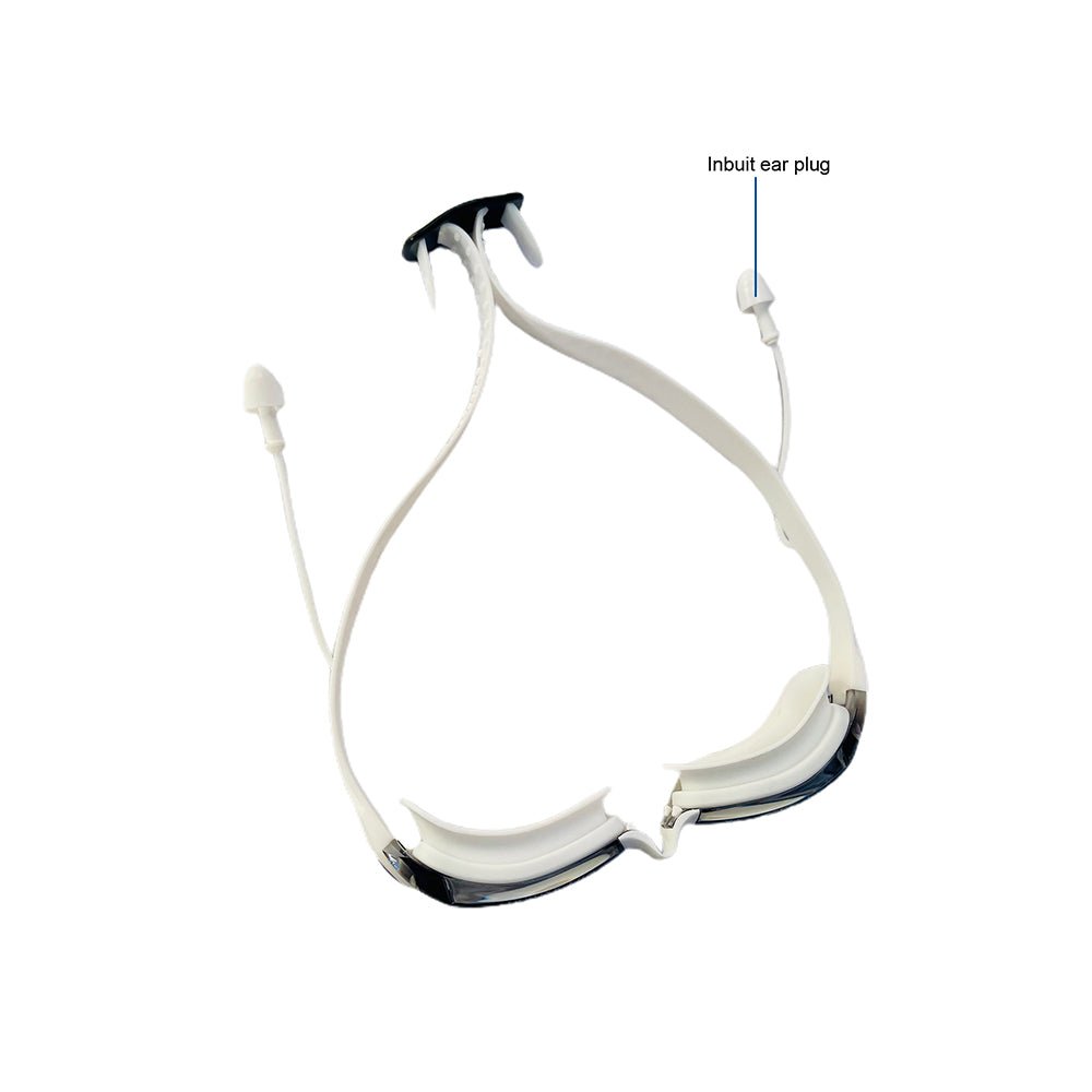 X Factor White & Grey UV protected Unisex Swimming Goggles with attached Ear Plugs for Teens - Little Surprise BoxX Factor White & Grey UV protected Unisex Swimming Goggles with attached Ear Plugs for Teens