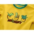 Yellow 3d Dino Dungary Style 2 pc clothing set for Toddlers/Kids - Little Surprise BoxYellow 3d Dino Dungary Style 2 pc clothing set for Toddlers/Kids