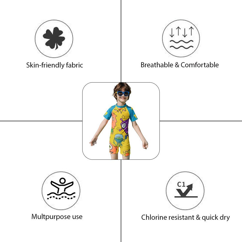 Yellow Aliens Swimwear/swimsuit for Kids - Little Surprise BoxYellow Aliens Swimwear/swimsuit for Kid - Little Surprise BoxYellow Aliens Swimwear/swimsuit for Kid