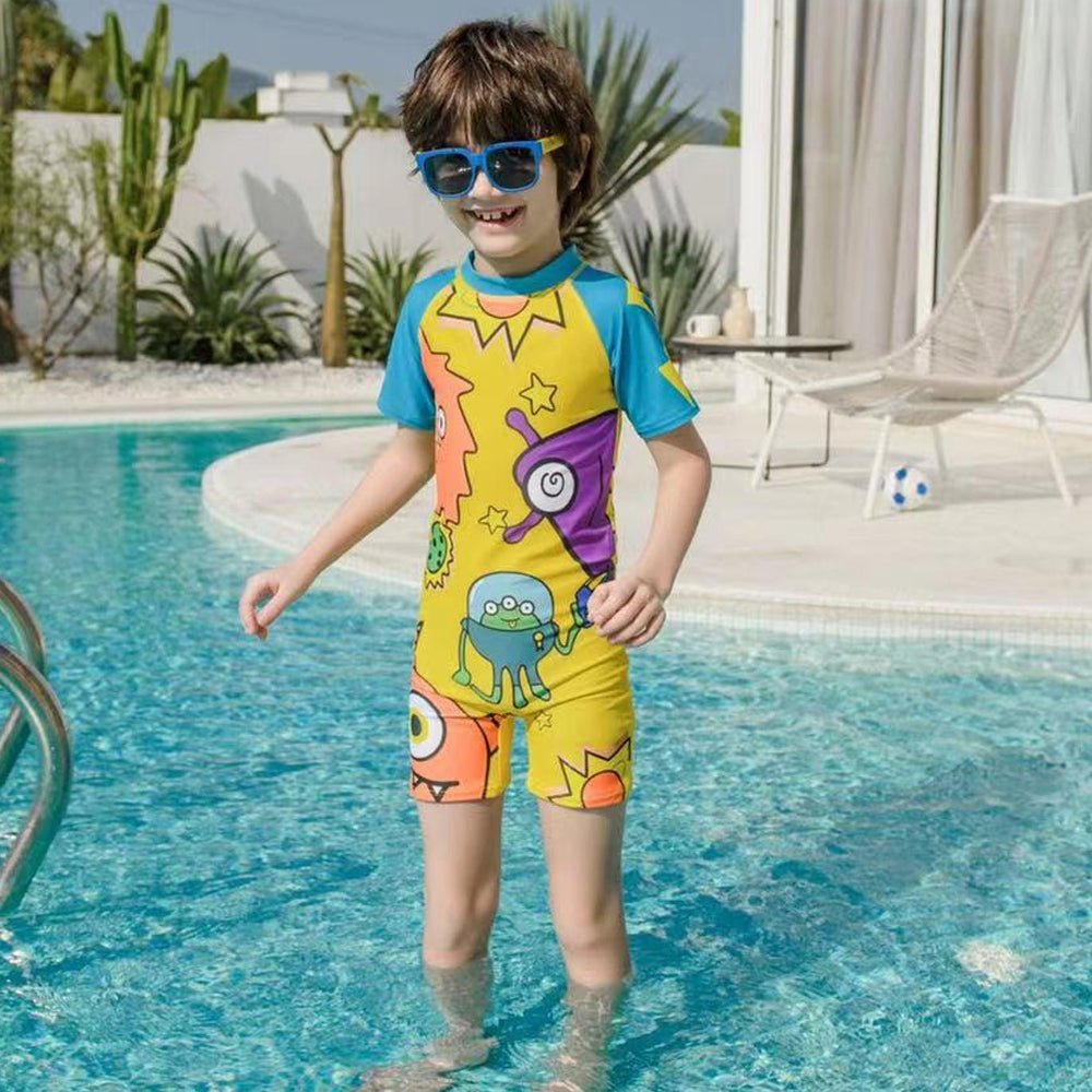 Yellow Aliens Swimwear/swimsuit for Kids - Little Surprise BoxYellow Aliens Swimwear/swimsuit for Kid - Little Surprise BoxYellow Aliens Swimwear/swimsuit for Kid