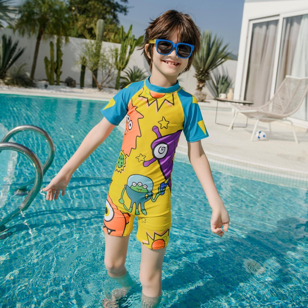 Yellow Aliens Swimwear/swimsuit for Kids - Little Surprise BoxYellow Aliens Swimwear/swimsuit for Kid - Little Surprise BoxYellow Aliens Swimwear/swimsuit for Kid