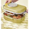 Yellow Bunny Ear themed Stainless Steel Lunch Box with Bowl, chopsticks & Fork - Little Surprise BoxYellow Bunny Ear themed Stainless Steel Lunch Box with Bowl, chopsticks & Fork