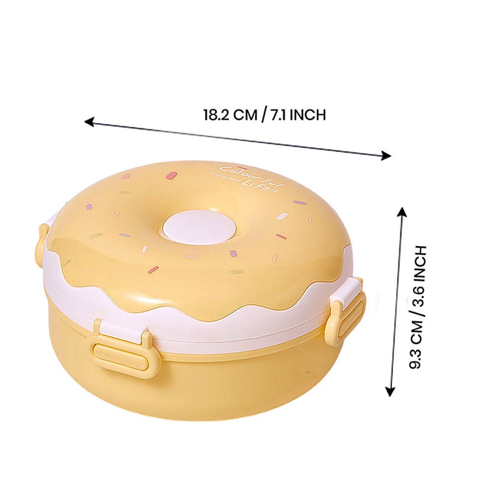 Yellow Donut Medium Size, Stainless Steel Lunch Box, 300ml - Little Surprise BoxYellow Donut Medium Size, Stainless Steel Lunch Box, 300ml