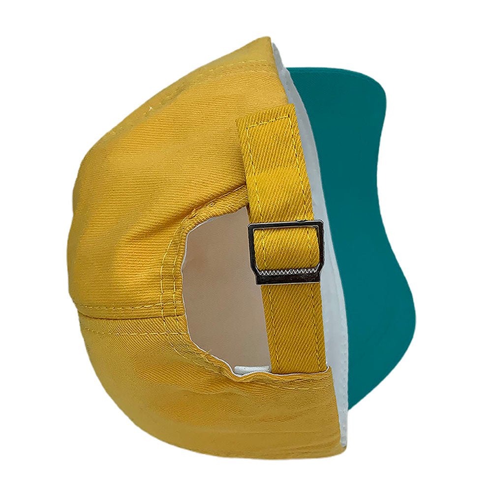 Yellow & Teal  3d Dino on wheels Casual Cap for Kids - Little Surprise BoxYellow & Teal  3d Dino on wheels Casual Cap for Kids