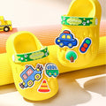 Yellow Transport theme Slip on Clogs, Summer/Monsoon all season Footwear for Toddlers & Kids. - Little Surprise BoxYellow Transport theme Slip on Clogs, Summer/Monsoon all season Footwear for Toddlers & Kids.