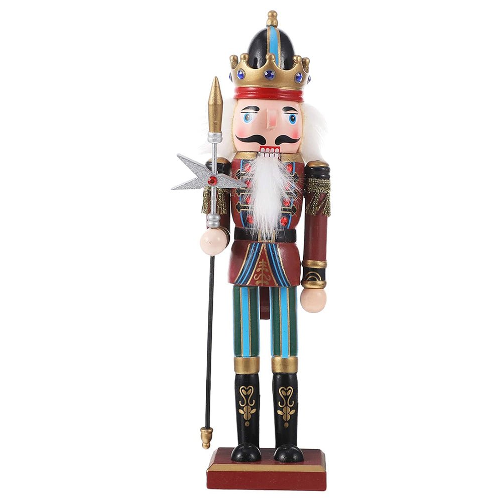 12 inches Striped & Maroon Christmas Nutcracker Self Standing Christmas Table Décor - Little Surprise Box12 inches Striped & Maroon Christmas Nutcracker Self Standing Christmas Table Décor