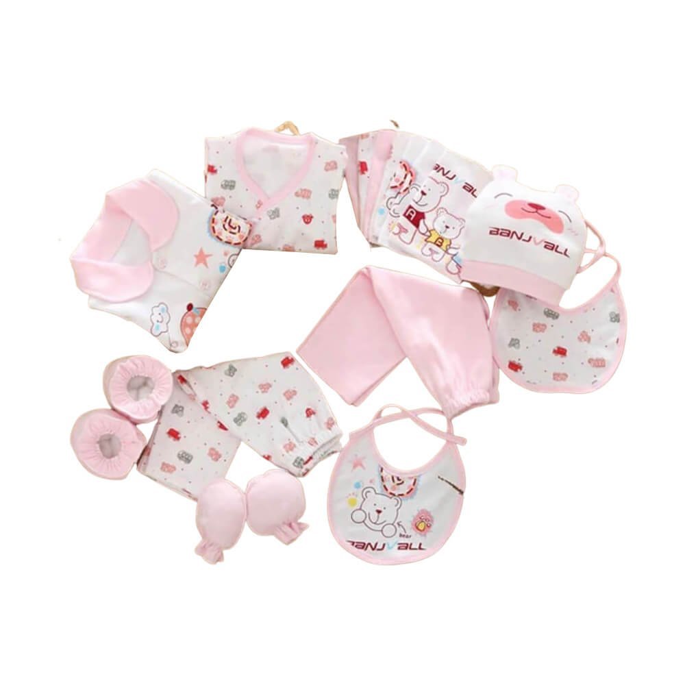 17 pcs Unisex Kids Wear Baby Hamper- PINK (0 - 3 Months) - Little Surprise Box17 pcs Unisex Kids Wear Baby Hamper- PINK (0 - 3 Months)