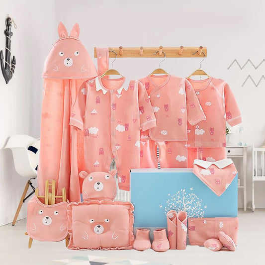 18pcs Pink Woodland Bear Newborn Baby Girl/Boy Gift hamper Box (0-6 months) - Little Surprise Box18pcs Pink Woodland Bear Newborn Baby Girl/Boy Gift hamper Box (0-6 months)