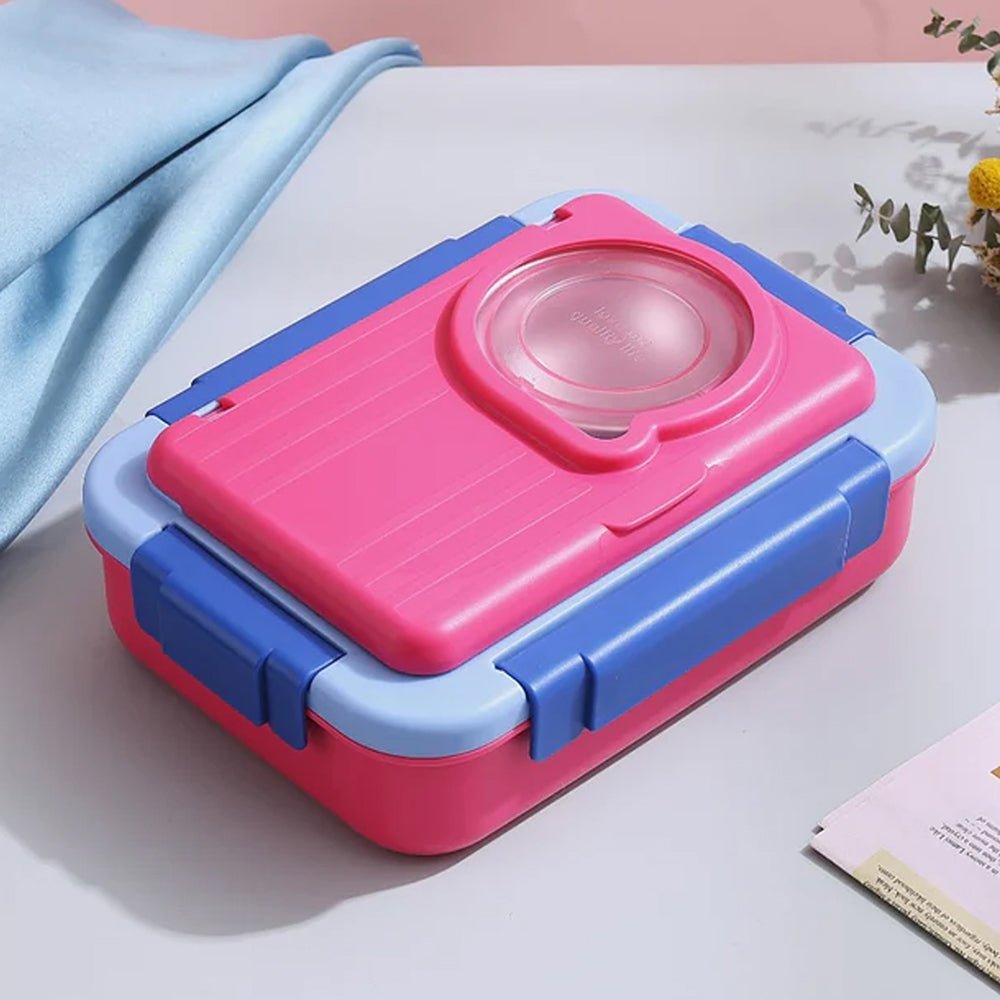 2 decker Pink & Blue Double Lock Stainless Steel Lunch /Tiffin Box for Kids - Little Surprise Box2 decker Pink & Blue Double Lock Stainless Steel Lunch /Tiffin Box for Kids