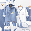 22 pcs Blue Hunny Bunny, New born Baby Girl/Boy Gift Hamper All Season wear Clothes Gift Hamper Box, (0-6months) - Little Surprise Box22 pcs Blue Hunny Bunny, New born Baby Girl/Boy Gift Hamper All Season wear Clothes Gift Hamper Box, (0-6months)