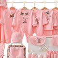 25 pcs Pink Checkered Bunny , New born Baby Girl/Boy Gift Hamper All Season wear Gift Hamper Box, (0-6months) - Little Surprise Box25 pcs Pink Checkered Bunny , New born Baby Girl/Boy Gift Hamper All Season wear Gift Hamper Box, (0-6months)