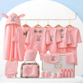 25 pcs Pink Checkered Bunny , New born Baby Girl/Boy Gift Hamper All Season wear Gift Hamper Box, (0-6months) - Little Surprise Box25 pcs Pink Checkered Bunny , New born Baby Girl/Boy Gift Hamper All Season wear Gift Hamper Box, (0-6months)