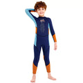 2.55mm Neoprene Full Length Kids Swimsuit, Blue & Bold Orange with UV protection - Little Surprise Box2.55mm Neoprene Full Length Kids Swimsuit, Blue & Bold Orange with UV protection