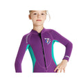 2.5mm Neoprene Full Length Kids Swimsuit, Purple & Turquoise Full Sleeves swimwear - Little Surprise Box2.5mm Neoprene Full Length Kids Swimsuit, Purple & Turquoise Full Sleeves swimwear