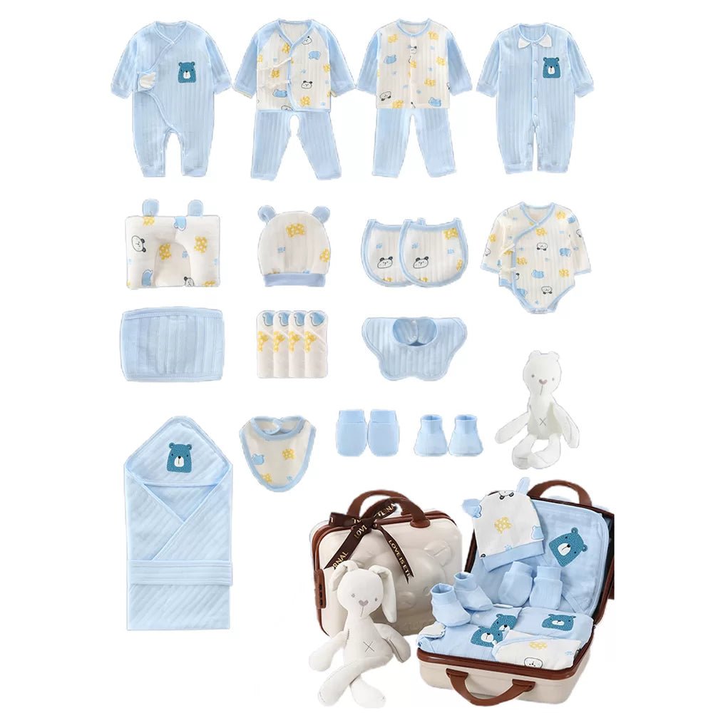 27pcs Mini Suitcase Newborn Hamper for Baby Boy/ Baby Girl (Blue), 0-6 months - Little Surprise Box27pcs Mini Suitcase Newborn Hamper for Baby Boy/ Baby Girl (Blue), 0-6 months