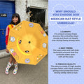 3 Ducklings theme, Unique Mexican Hat Style Kids Umbrella, 5-12 years, Orange - Little Surprise Box3 Ducklings theme, Unique Mexican Hat Style Kids Umbrella, 5-12 years, Orange