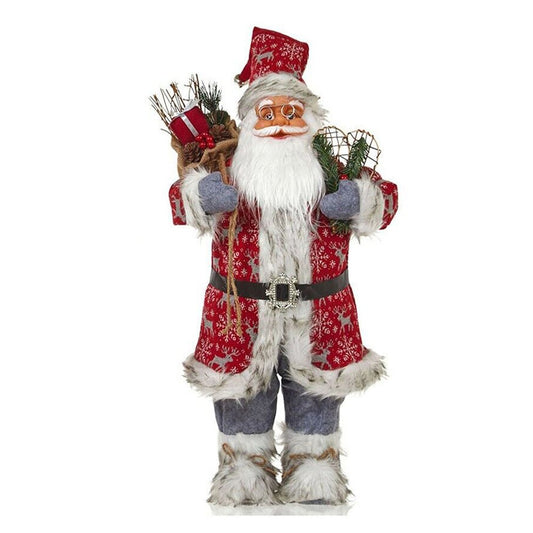 30cms Red Snowflakes & White Furry Santa Claus Self Standing Christmas Table Décor & Christmas Decoration - Little Surprise Box30cms Red Snowflakes & White Furry Santa Claus Self Standing Christmas Table Décor & Christmas Decoration