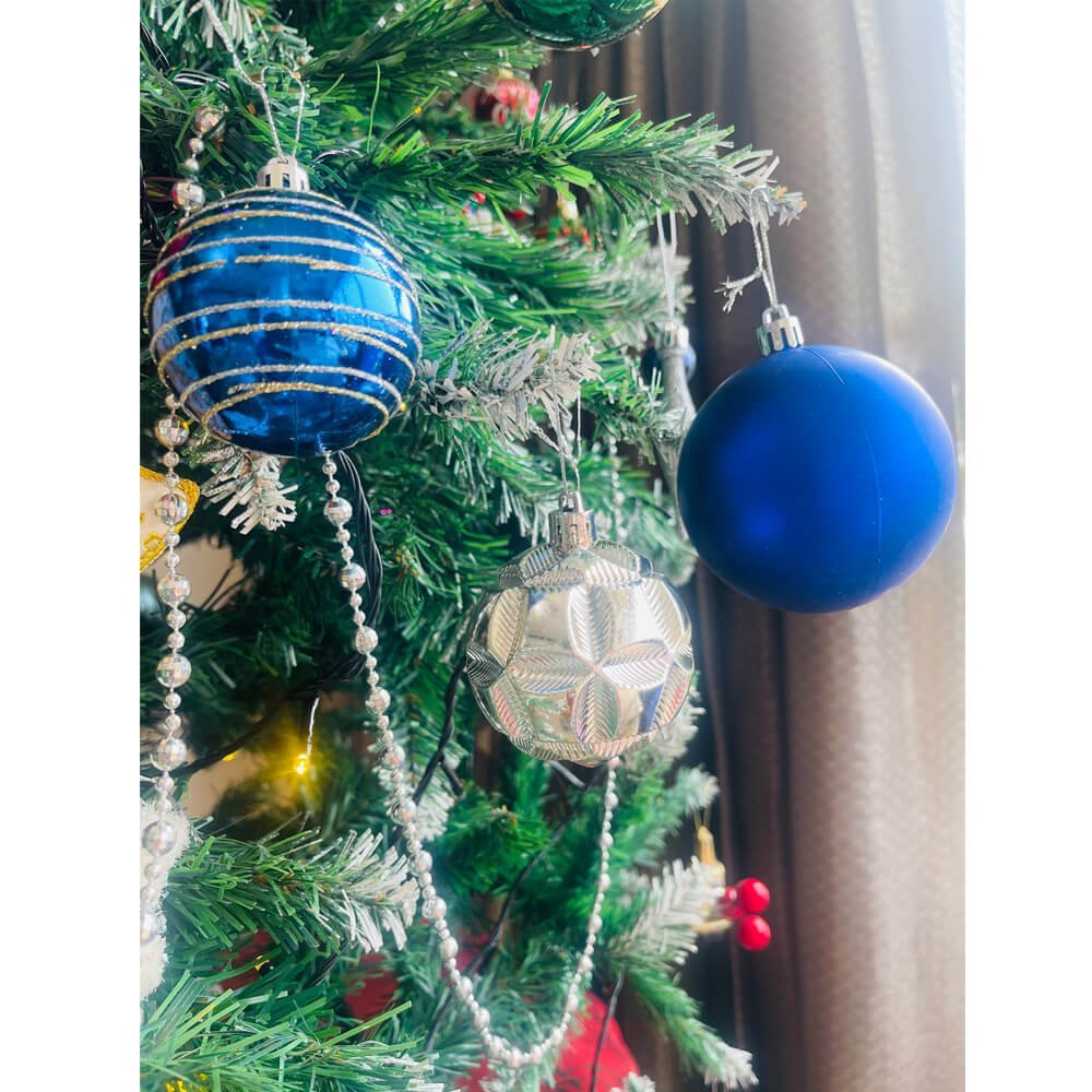 34 pcs, Blue & Silver Colour Hanging Christmas Tree Ornaments - Little Surprise Box34 pcs, Blue & Silver Colour Hanging Christmas Tree Ornaments