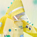 3d Applique Yellow Dino Sleeves, Kids Raincoat - Little Surprise Box3d Applique Yellow Dino Sleeves, Kids Raincoat