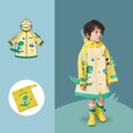 3d Applique Yellow Dino Sleeves, Kids Raincoat - Little Surprise Box3d Applique Yellow Dino Sleeves, Kids Raincoat