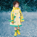 3d Applique Yellow Dino Sleeves, Kids Raincoat - Little Surprise Box3d Applique Yellow Dino Sleeves, Kids Raincoat