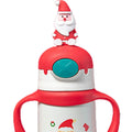 3d Santa Head Christmas Theme Stainless Steel Water Bottle with handle for Infants and Toddlers, White ,360ml - Little Surprise Box3d Santa Head Christmas Theme Stainless Steel Water Bottle with handle for Infants and Toddlers, White ,360ml