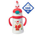 3d Santa Head Christmas Theme Stainless Steel Water Bottle with handle for Infants and Toddlers, White ,360ml - Little Surprise Box3d Santa Head Christmas Theme Stainless Steel Water Bottle with handle for Infants and Toddlers, White ,360ml