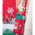 3d Snowman Head Christmas Theme Stainless Steel Water Bottle with handle for Infants and Toddlers, Red ,360ml - Little Surprise Box3d Snowman Head Christmas Theme Stainless Steel Water Bottle with handle for Infants and Toddlers, Red ,360ml