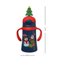 3d XMAS tree Christmas Theme Stainless Steel Water Bottle with handle for Infants and Toddlers, Blue,360ml - Little Surprise Box3d XMAS tree Christmas Theme Stainless Steel Water Bottle with handle for Infants and Toddlers, Blue,360ml