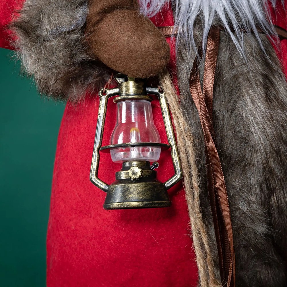 70cms Marron & Grey Furry Santa Claus Self Standing Christmas Table Décor & Christmas Decoration - Little Surprise Box70cms Marron & Grey Furry Santa Claus Self Standing Christmas Table Décor & Christmas Decoration