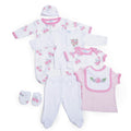 8 pcs Pink Floral Baby Girl/Boy Clothes Set - Little Surprise Box8 pcs Pink Floral Baby Girl/Boy Clothes Set