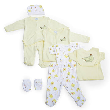8 pcs Yellow Banana Baby Girl/Boy Clothes Set