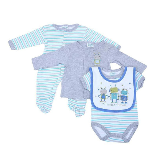 7 Pcs Infant Baby Boy Dress Set Gift Box Combo Set GA7670