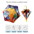 Aliens Space theme, Canopy Shape Umbrella for Kids, 5-12yrs - Little Surprise BoxAliens Space theme, Canopy Shape Umbrella for Kids, 5-12yrs